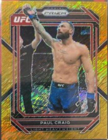 Paul Craig 2023 Panini Prizm UFC Base #164 Gold Shimmer