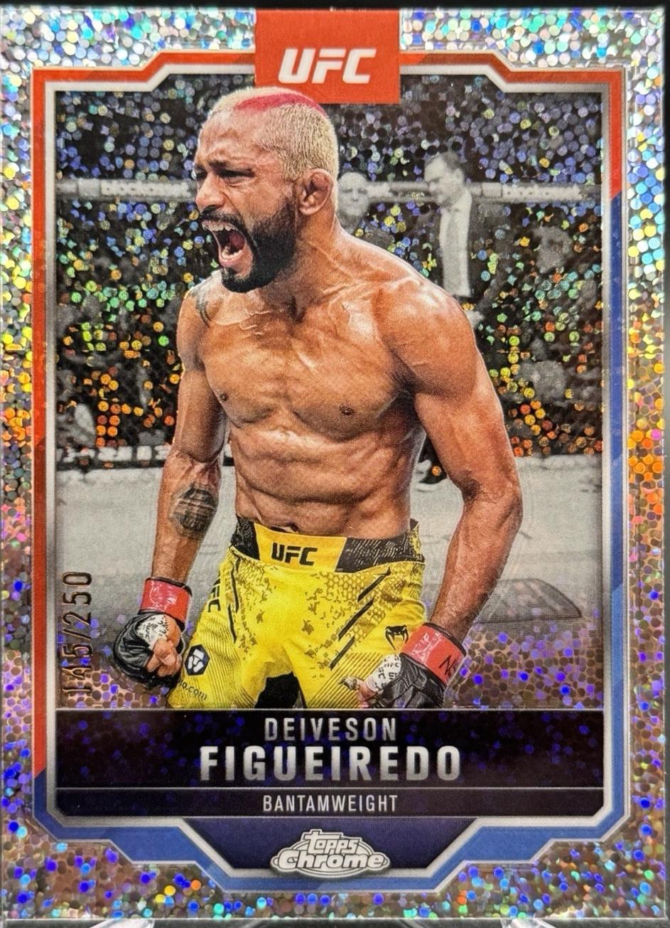 Deiveson Figueiredo 2025 Topps Chrome UFC Base #186 Speckle Refractor
