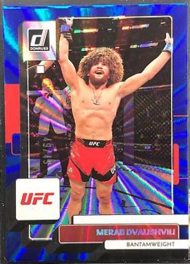 Merab Dvalishvili 2023 Panini Donruss UFC Base #165 Blue Laser