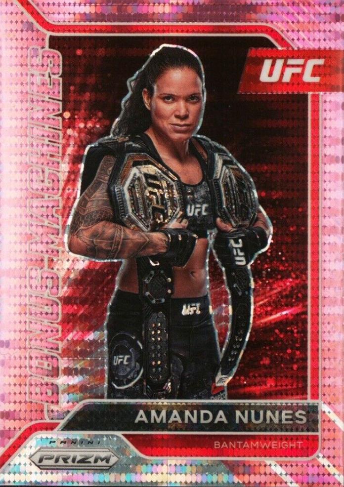 Amanda Nunes 2022 Panini Prizm UFC Bonus Machines #10 Pink Pulsar