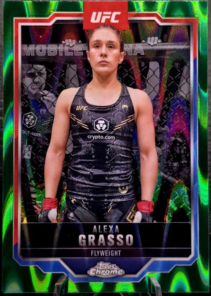 Alexa Grasso 2025 Topps Chrome UFC Base #14 Green Wave