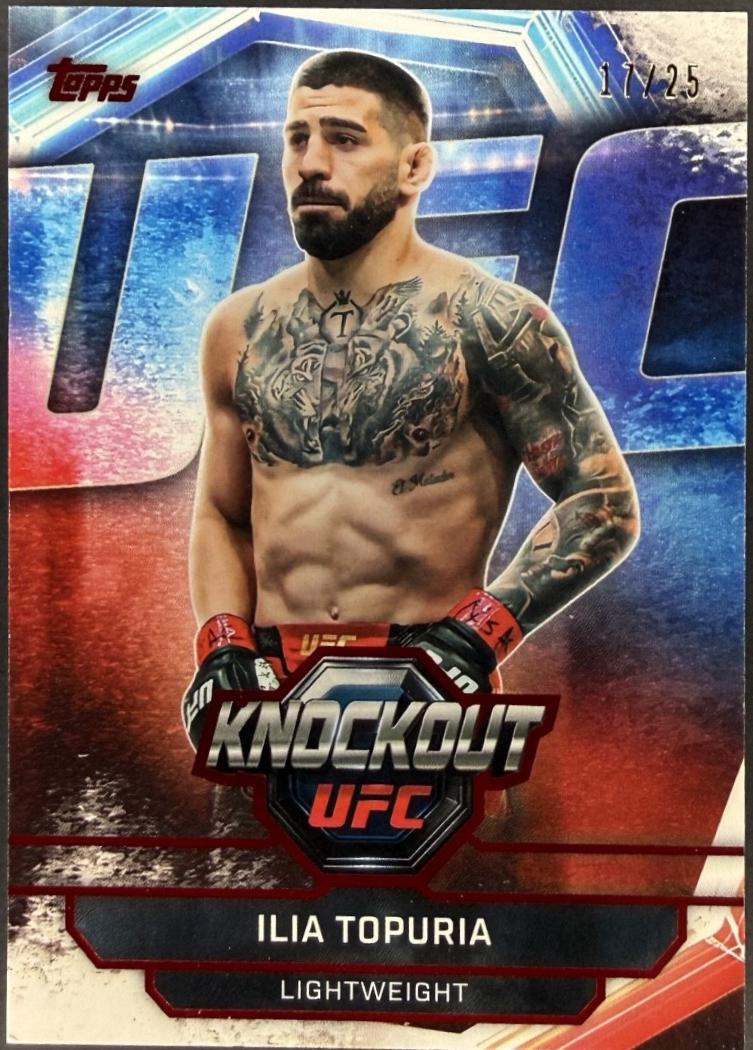 Ilia Topuria 2026 Topps Knockout UFC Base #25 Platinum