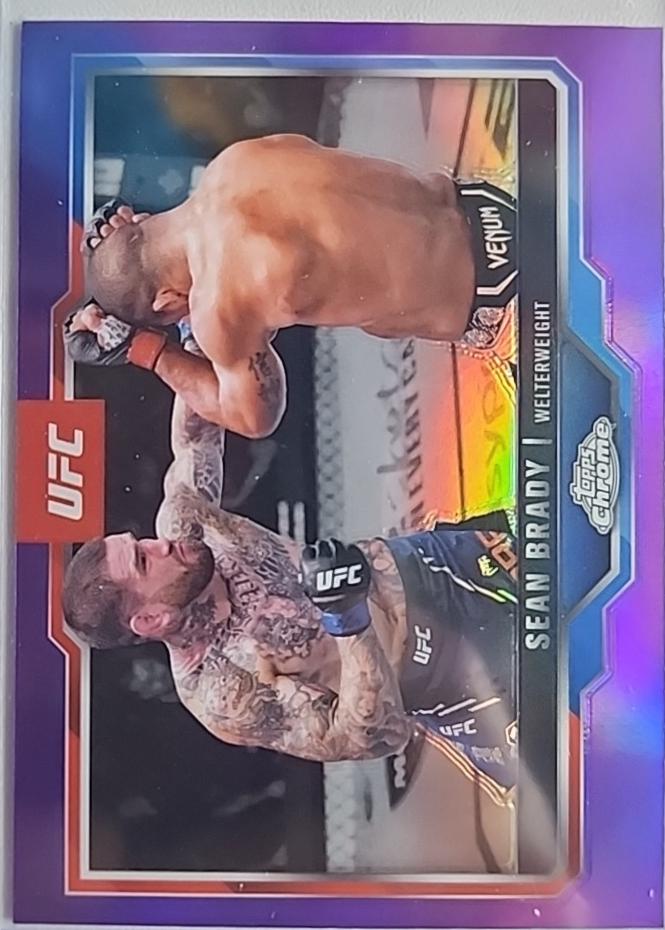 Sean Brady 2025 Topps Chrome UFC Base #173 Purple Refractor