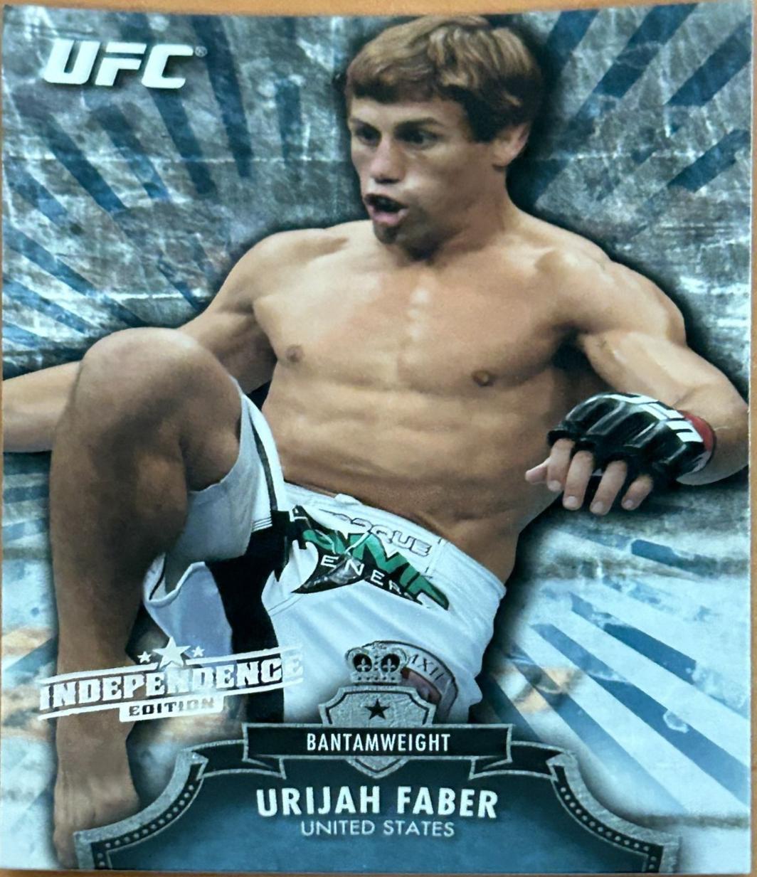 Urijah Faber 2012 Topps UFC Bloodlines Base #131 Independence Edition