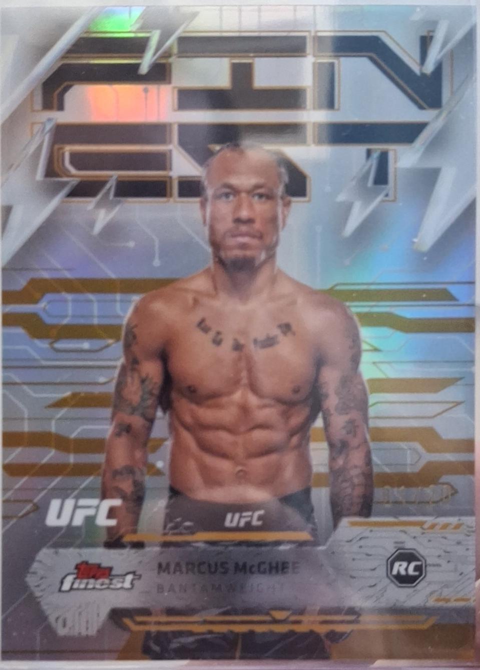 Marcus McGhee 2025 Topps Finest UFC Base Rare #229 Black Refractor