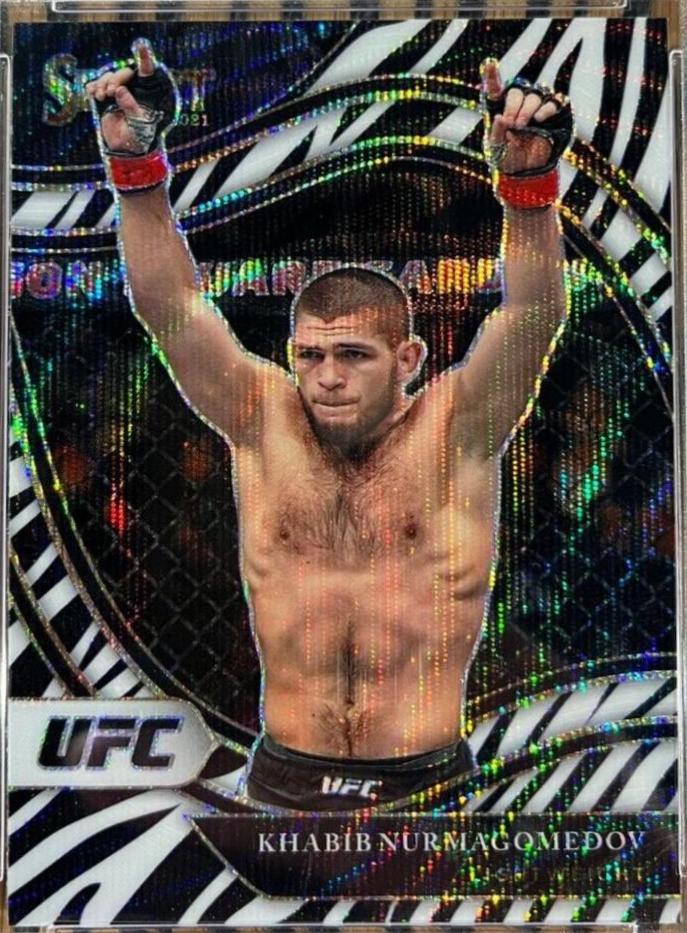Khabib Nurmagomedov 2021 Panini Select UFC Octagonside #208 Zebra