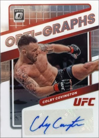 Colby Covington 2022 Panini Donruss Optic UFC Opti-Graphs #39 Red