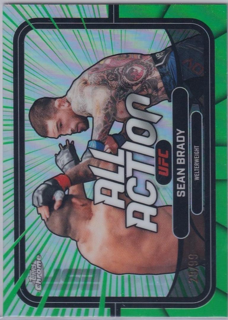 Sean Brady 2026 Topps Chrome UFC All-Action #AA-32 Green Refractor