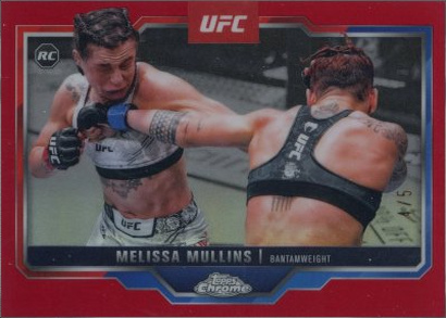 Melissa Mullins 2025 Topps Chrome UFC Base #197 Blue Wave Refractor