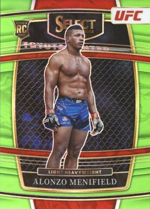 Alonzo Menifield 2022 Panini Select UFC Concourse #4 Neon Green