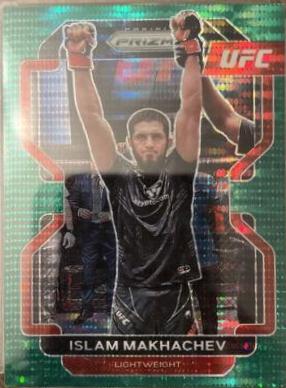 Islam Makhachev 2022 Panini Prizm UFC Base #125 Green Pulsar