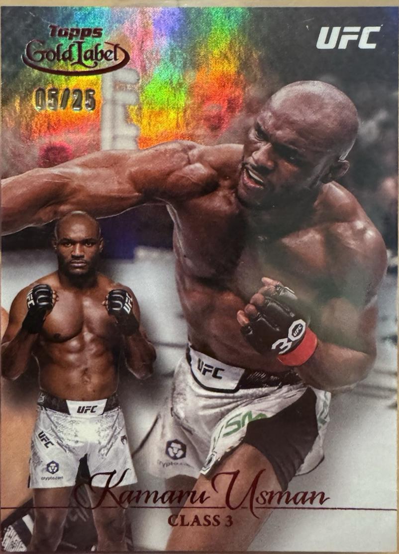 Kamaru Usman 2024 Topps Gold Label UFC Base Class III #60 Red