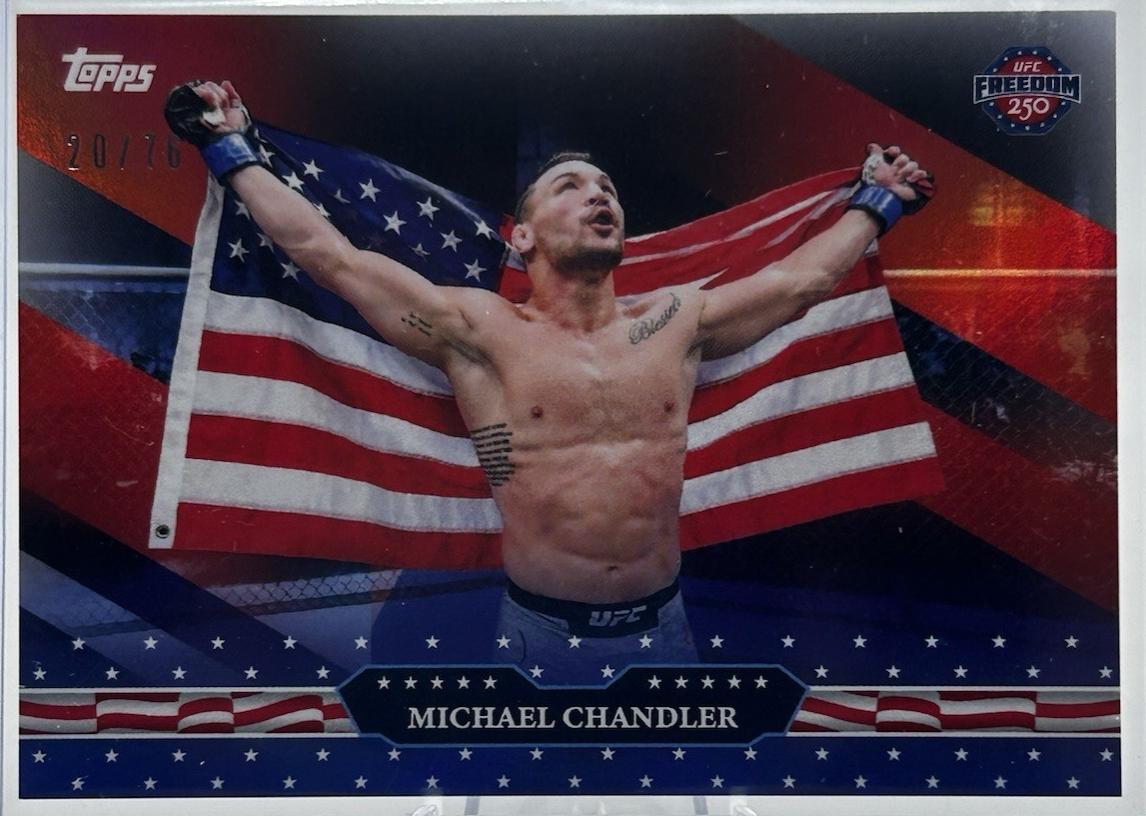 Michael Chandler 2026 Topps UFC Freedom 250 Base #23 Red White Blue