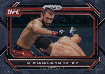 Abubakar Nurmagomedov 2023 Panini Prizm UFC Base #33 Gold Shimmer