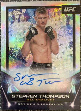 Stephen Thompson 2024 Topps Chrome UFC UFC Signatures #FNA-STH Refractor