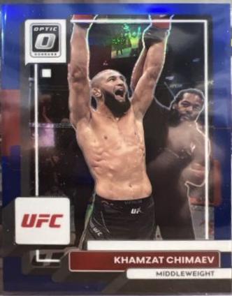 Khamzat Chimaev 2023 Panini Donruss Optic UFC Base #33 Blue
