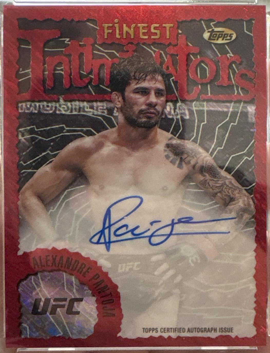 Alexandre Pantoja 2024 Topps Finest UFC Intimidators Autographs #IA-APA Red Shimmer Refractor