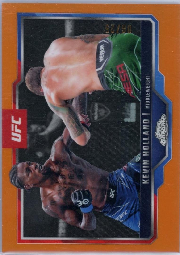 Kevin Holland 2025 Topps Chrome Sapphire UFC Base Sapphire #110 Orange Sapphire