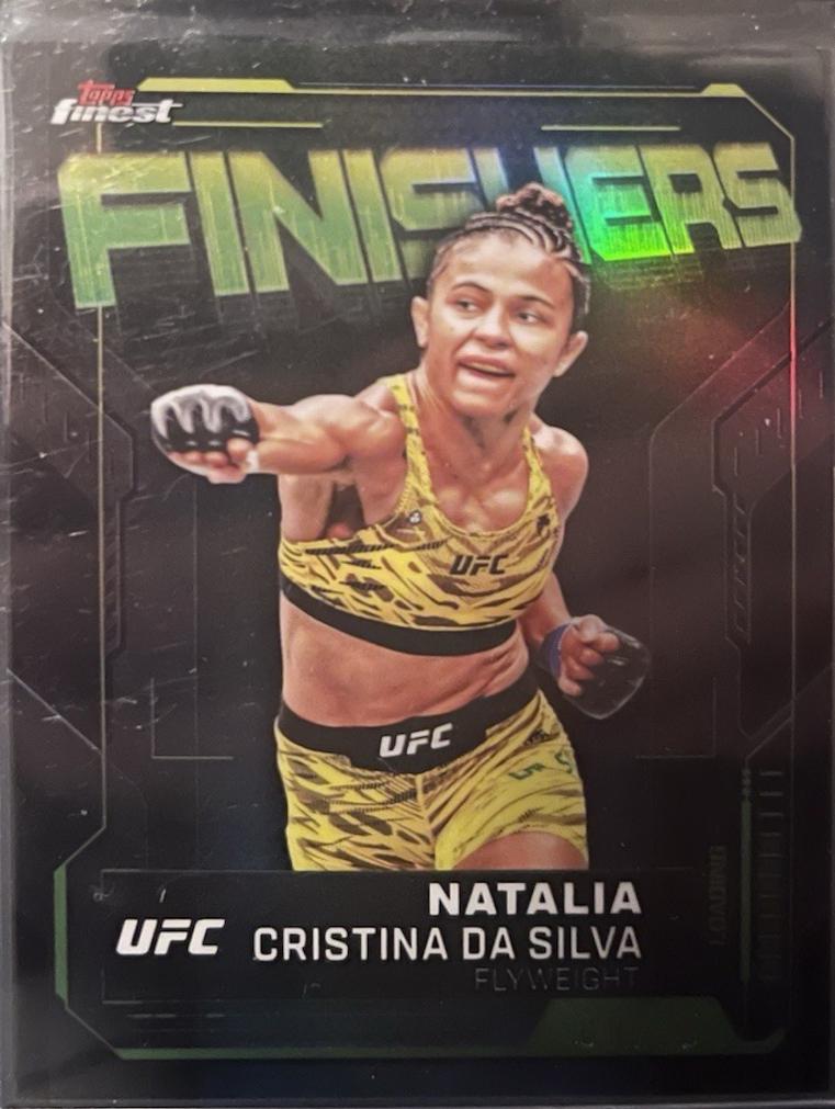 Natalia Silva 2025 Topps Finest UFC Finishers #FN-21 Black Refractor