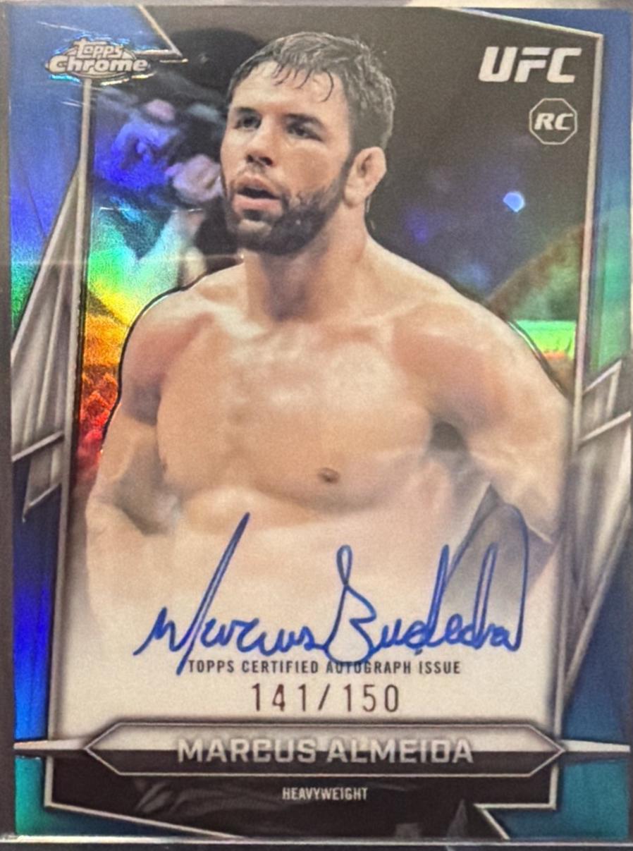 Marcus Almeida 2026 Topps Chrome UFC Base Autographs #BAV-MZ Blue Refractor