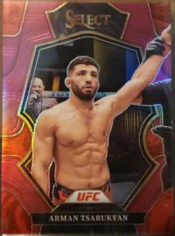 Arman Tsarukyan 2023 Panini Select UFC Premier Level #188 Red Blue Prizm