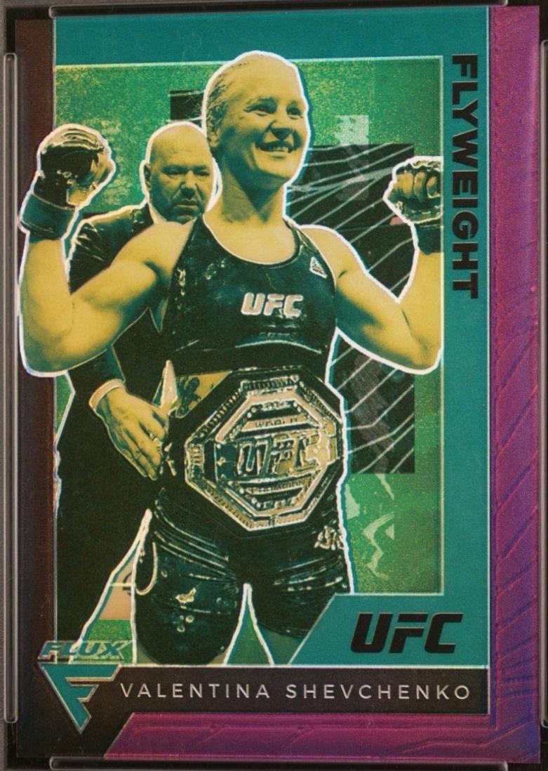 Valentina Shevchenko 2021 Panini Chronicles UFC Base Flux #256 Purple