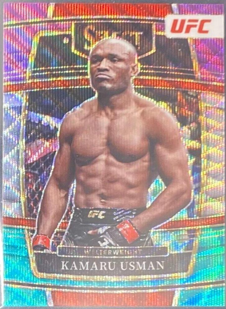 Kamaru Usman 2022 Panini Select UFC Concourse #5 Tri Color