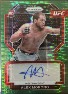 Alex Morono 2022 Panini Prizm UFC Signatures #SG-AMR Green Pulsar