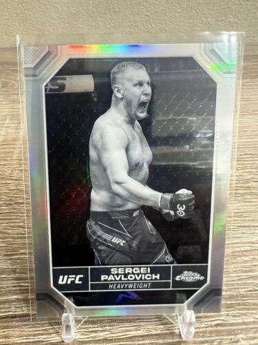 Sergei Pavlovich 2024 Topps Chrome UFC Base #175 Negative Refractor
