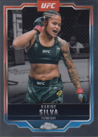 Karine Silva 2025 Topps Chrome UFC Base #147 Red RayWave