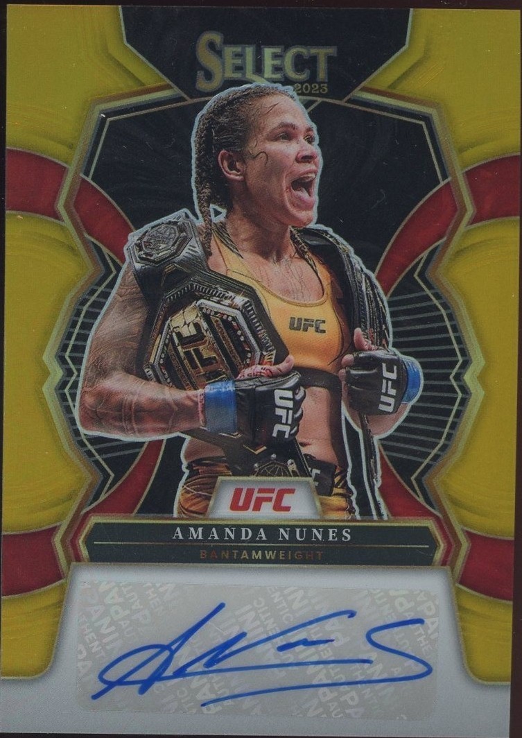 Amanda Nunes 2023 Panini Select UFC Signatures #6 Gold