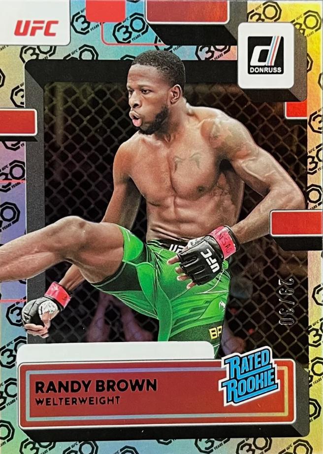 Randy Brown 2023 Panini Donruss UFC Base #214 30th Anniversary