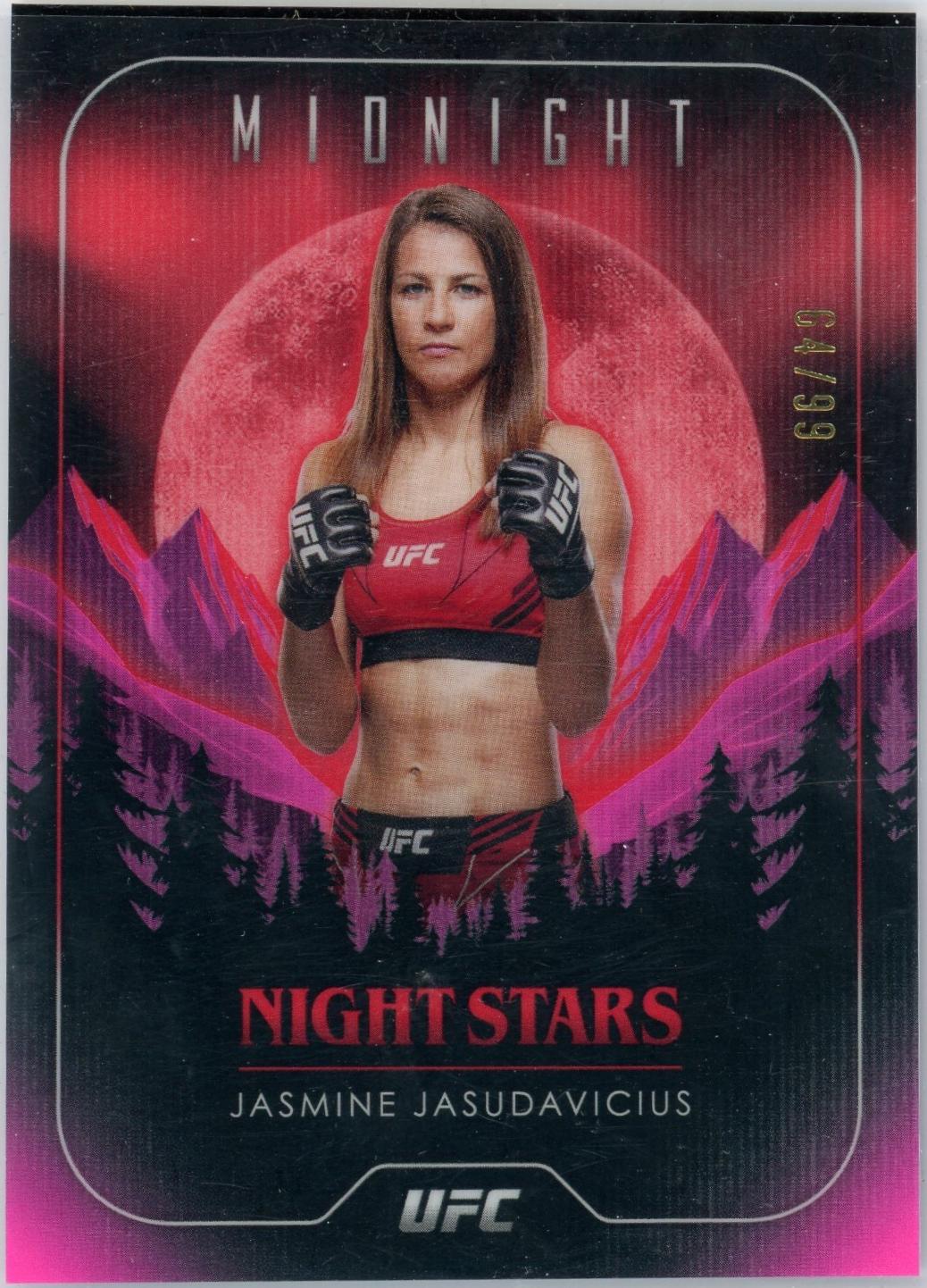 Jasmine Jasudavicius 2024 Topps Midnight UFC Night Stars #NS-25 Twilight