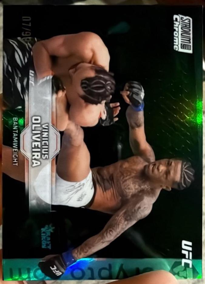 Vinicius Oliveira 2026 Topps Stadium Club UFC Chrome Base #CB-100 Turquoise Refractor