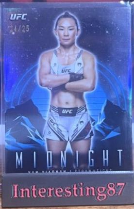 Yan Xiaonan 2024 Topps Midnight UFC Base #90 Moonrise
