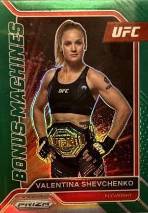 Valentina Shevchenko 2022 Panini Prizm UFC Bonus Machines #16 Green