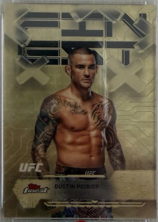Dustin Poirier 2025 Topps Finest UFC Base Common #98 Superfractor