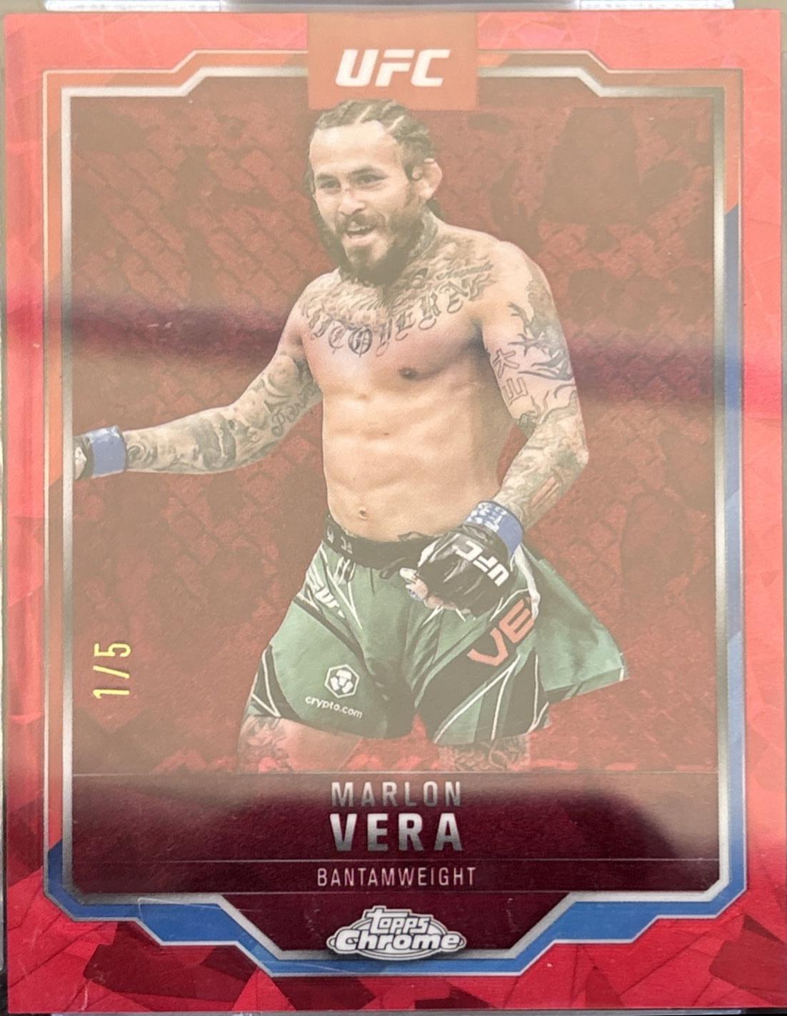 Marlon Vera 2025 Topps Chrome Sapphire UFC Base Sapphire #151 Purple Sapphire