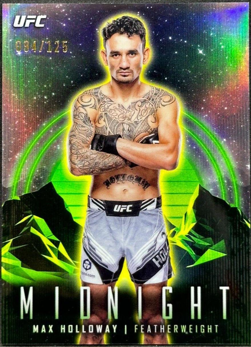 Max Holloway 2024 Topps Midnight UFC Base #77 Morning