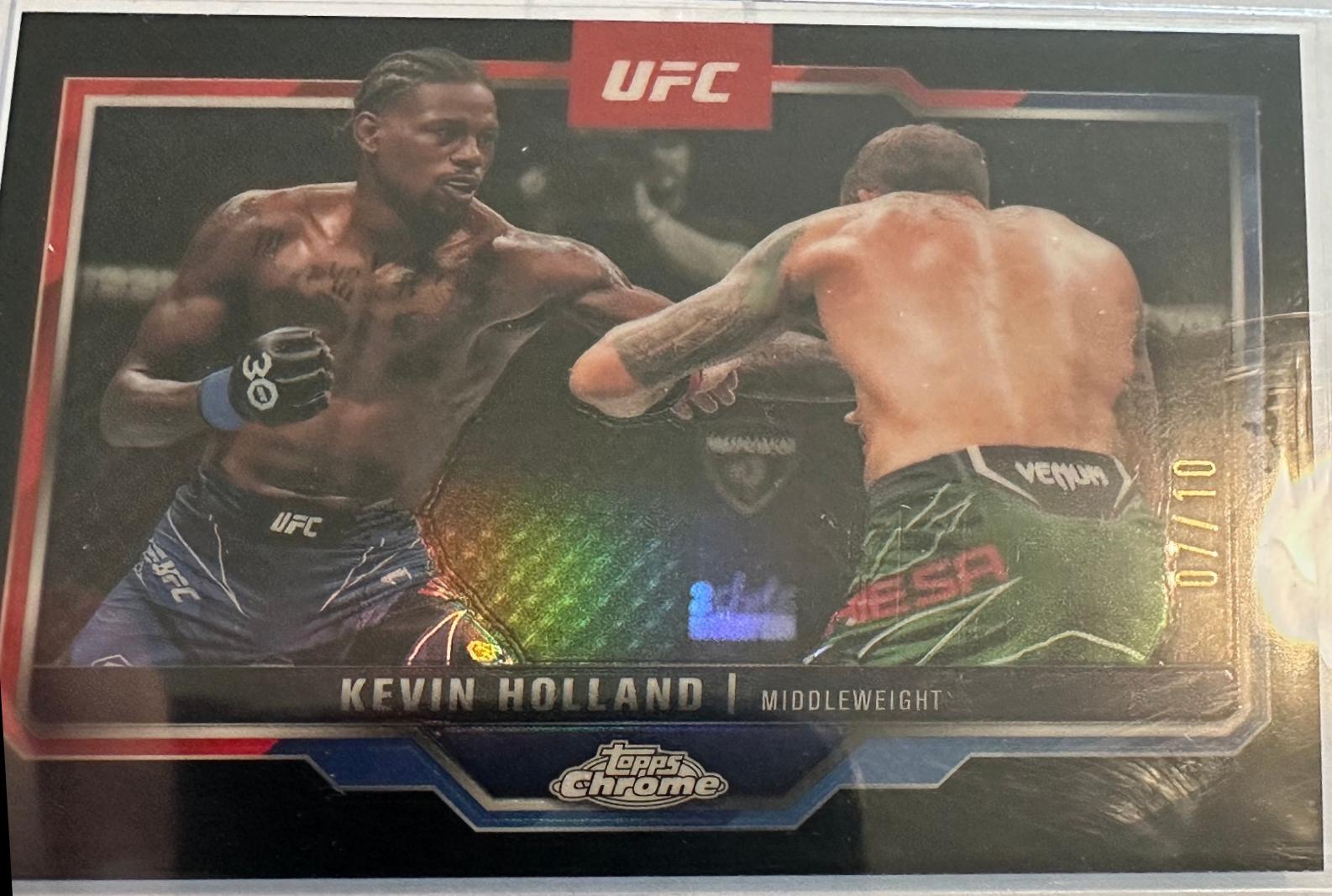 Kevin Holland 2025 Topps Chrome UFC Base #110 Black Refractor