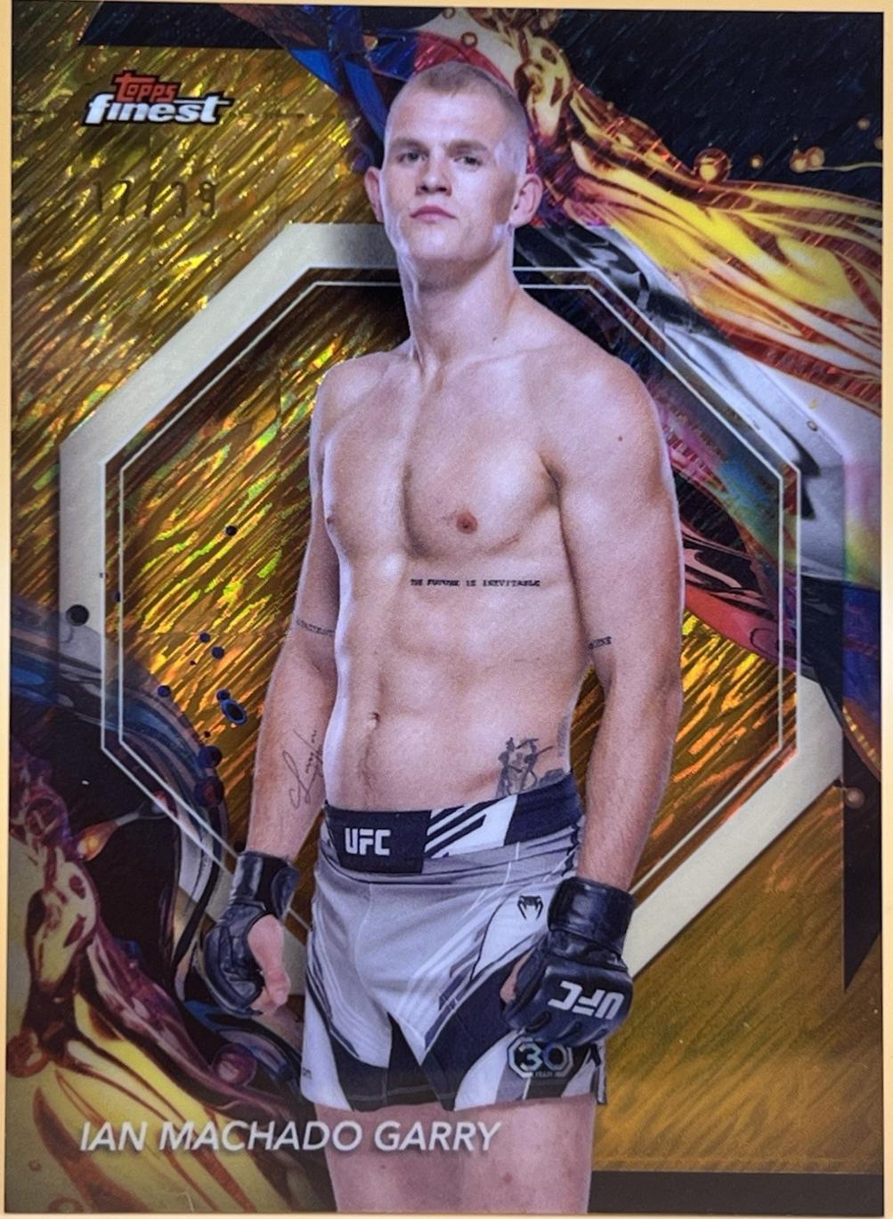 Ian Machado Garry 2024 Topps Finest UFC Base Uncommon #153 Gold Shimmer Refractor