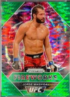 Jorge Masvidal 2021 Panini Prizm UFC Fireworks #16 Green Pulsar