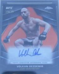 Volkan Oezdemir 2024 Topps Chrome UFC Chrome Veteran Autographs #CVA-VOE Orange Refractor