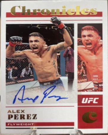 Alex Perez 2023 Panini Chronicles UFC Chronicles Signatures #18 Gold