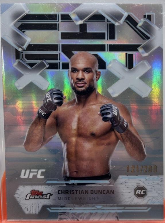 Christian Duncan 2025 Topps Finest UFC Base Common #67 Blue Refractor