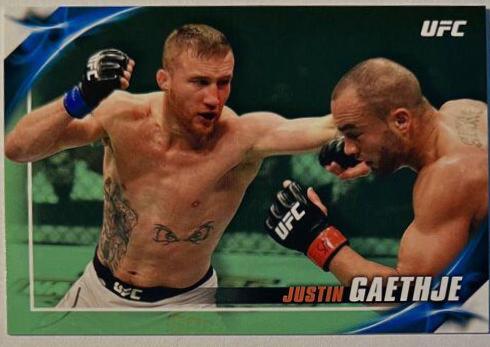 Justin Gaethje 2019 Topps UFC Knockout Base #76 Green