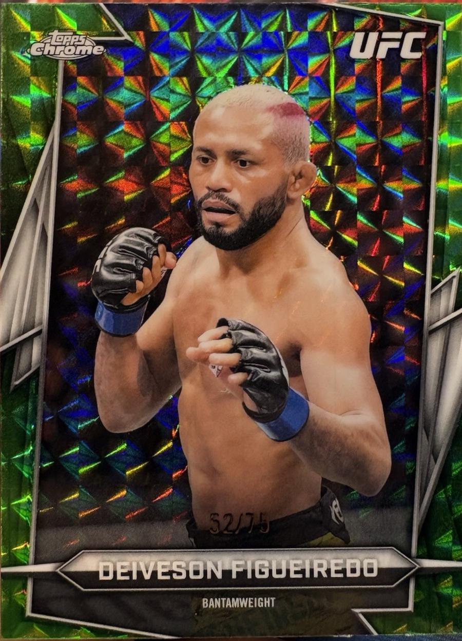 Deiveson Figueiredo 2026 Topps Chrome UFC Base #89 Green Geometric Refractor