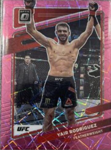 Yair Rodríguez 2022 Panini Donruss Optic UFC Base #58 Pink Velocity