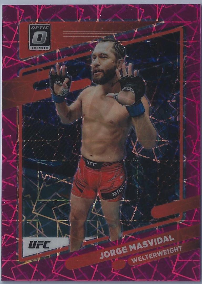 Jorge Masvidal 2022 Panini Donruss Optic UFC Base #79 Pink Velocity