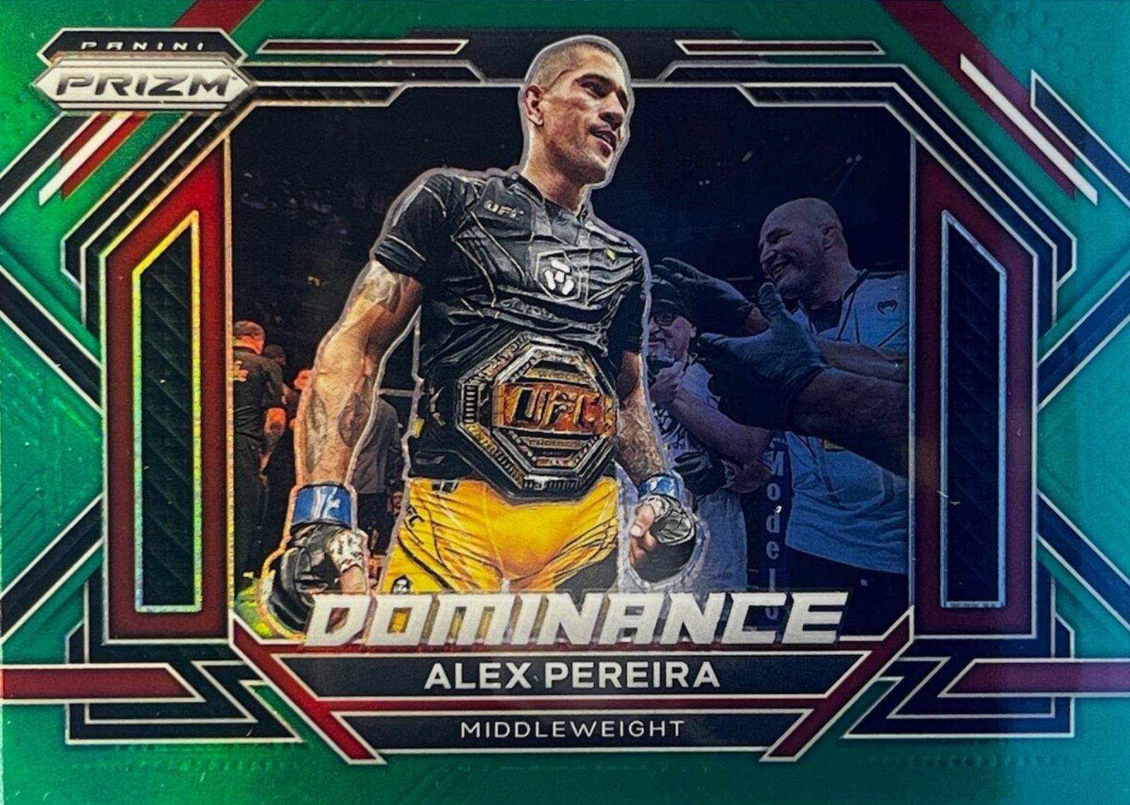 Alex Pereira 2023 Panini Prizm UFC Dominance #21 Green